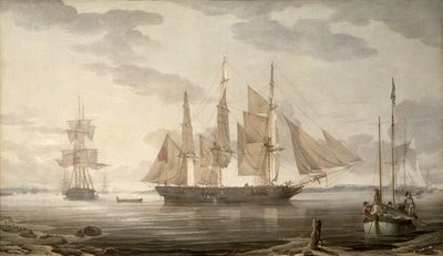Statki w porcie, 1805 r. autorstwa Robert Salmon