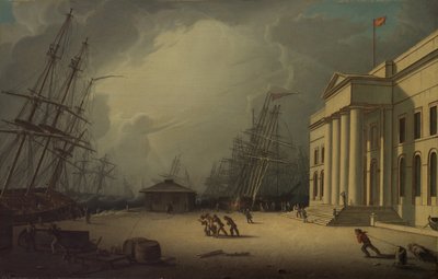 Urząd celny w Greenock w Szkocji, 1828 r. autorstwa Robert Salmon