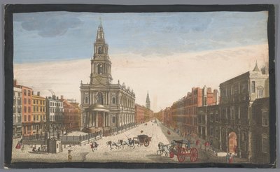 Widok na Somerset House i kościół Saint Mary-le-Strand w Londynie Widok na Somerset House, z kościołem St. Marys w Strand London (tytuł na obiekcie) Londyn (tytuł serii) autorstwa Robert Sayer
