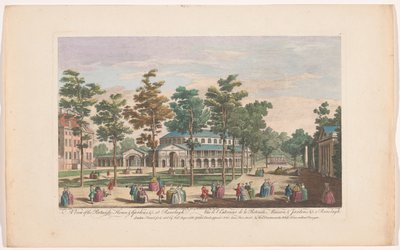 Widok na Rotundę w Ranelagh Gardens w Londynie Widok na Rotundo, dom i ogrody itp. w Ranelagh (tytuł na obiekcie) Ranelagh Gardens i Vauxhall Gardens (tytuł serii) autorstwa Robert Sayer