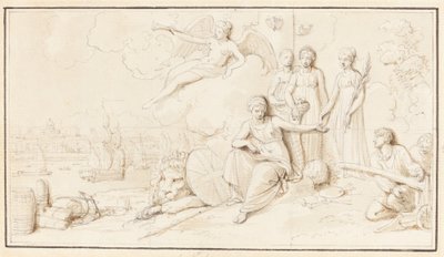 Alegoria brytyjskiej potęgi kupieckiej autorstwa Robert Smirke