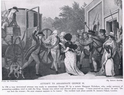 Próba zamachu na króla Jerzego III, ilustracja z "Hutchinson