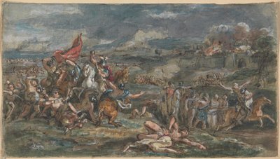 Scena bitwy autorstwa Robert Smirke