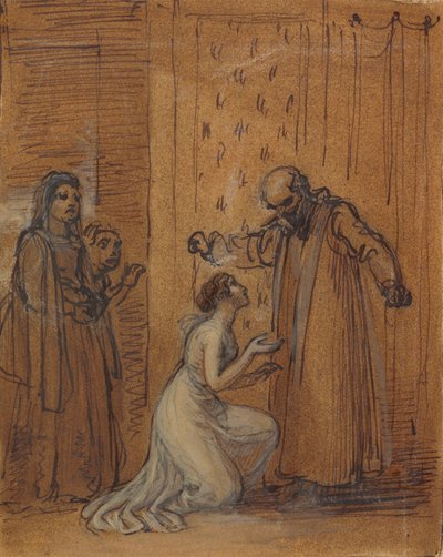 Capulet Railing em sua filha, Juliet Polish autorstwa Robert Smirke