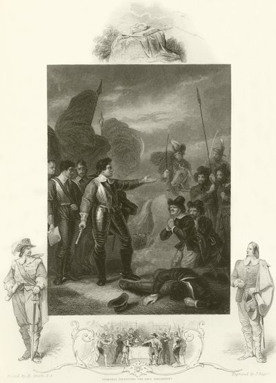 Cromwell tłumi bunt w armii autorstwa Robert Smirke