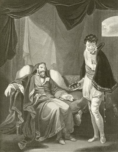 Henryk IV ganiący księcia Henryka autorstwa Robert Smirke