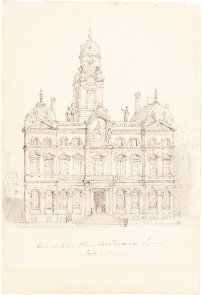 Ratusz, Place des Terreaux, Lyon autorstwa Robert Smirke
