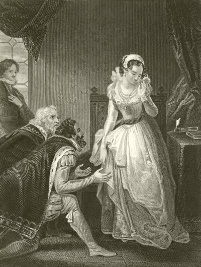 Lady Jane Grey odrzuca koronę autorstwa Robert Smirke