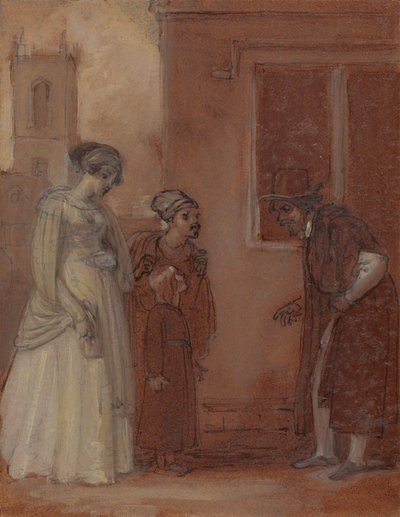 Mistrz William Page i Sir Hugh Evans autorstwa Robert Smirke