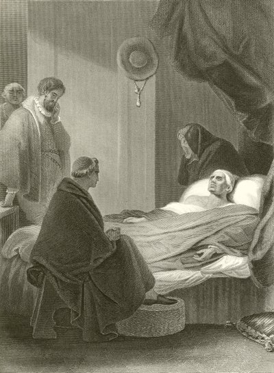 Śmierć kardynała Wolsey autorstwa Robert Smirke