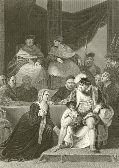 Proces małżeństwa Henryka VIII autorstwa Robert Smirke