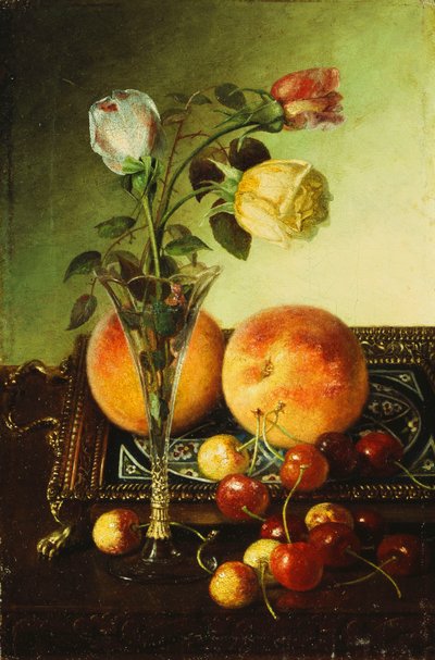Róże, brzoskwinie i wiśnie, 1891 autorstwa Robert Spear Dunning