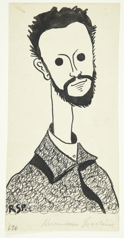 Portret malarza i ceramika Chr. Joachim (1870-1943) autorstwa Robert Storm Petersen