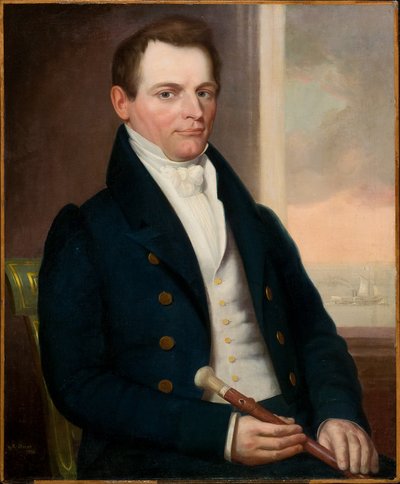 Portret mężczyzny 1830 (olej na płótnie) autorstwa Robert Street
