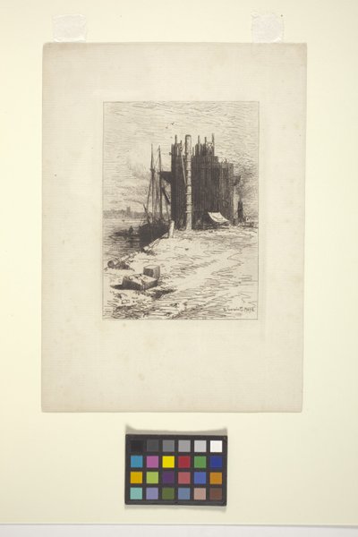 Kieszenie na węgiel w New Bedford (tusz) autorstwa Robert Swain Gifford