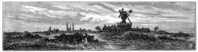 Wiatrak na Wimbledon Common, 1880 autorstwa Robert Taylor Pritchett