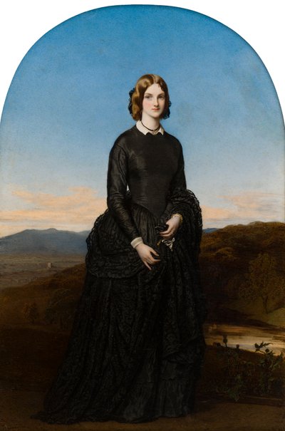 Portret Hon. Selina Weld Forester, wicehrabina Newport, a później hrabina Bradford (1819-1894), ok. 1840-70 (olej na kości słoniowej) autorstwa Robert Thorburn