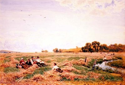 Kombajny obiadowe przy strumieniu autorstwa Robert Thorne Waite