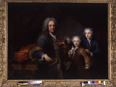 Monsieur de Saint Cannat i jego dzieci (olej na płótnie) autorstwa Robert Tournieres