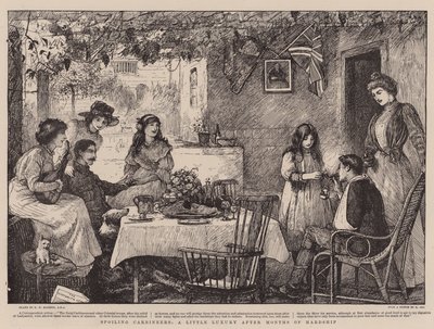 Rozpieszczające karabinki, mały luksus po miesiącach trudów autorstwa Robert Walker Macbeth