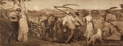 Księżyc żniw (akwaforta) autorstwa Robert Walker Macbeth