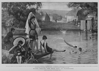 Water Frolics, Weir Pool w Pangbourne (zdjęcia) autorstwa Robert Walker Macbeth