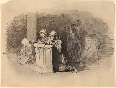Modlące się postacie w kościele, Florencja autorstwa Robert Walter Weir
