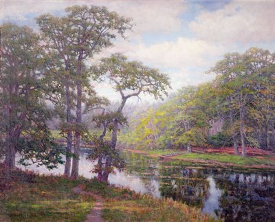 Peacedale, Rhode Island (olej na płótnie) autorstwa Robert Ward van Boskerck
