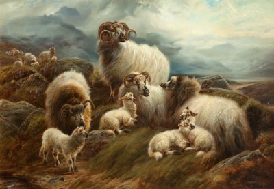 Owce w krajobrazie, 1894 autorstwa Robert Watson