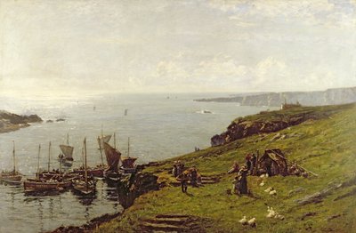 Nad rozświetlonym słońcem morzem autorstwa Robert Weir Allan