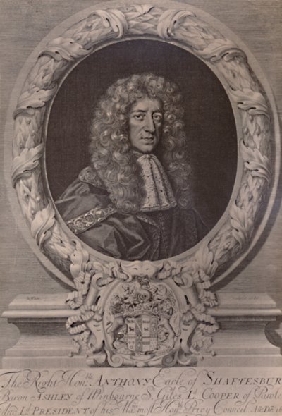 Anthony Ashley Cooper, 1. hrabia Shaftesbury, angielski mąż stanu, c1680 1894 autorstwa Robert White