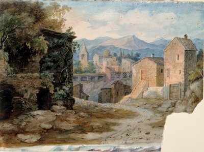 Włoskie górskie miasteczko autorstwa Robert Wilhelm Ekman