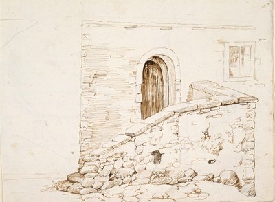 Ściana i drzwi włoskiego domu autorstwa Robert Wilhelm Ekman