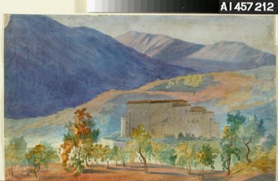 Subiaco, Rocca Abbaziale autorstwa Robert Wilhelm Ekman
