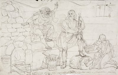 Väinämöinen´s Cut Knee, szkic autorstwa Robert Wilhelm Ekman