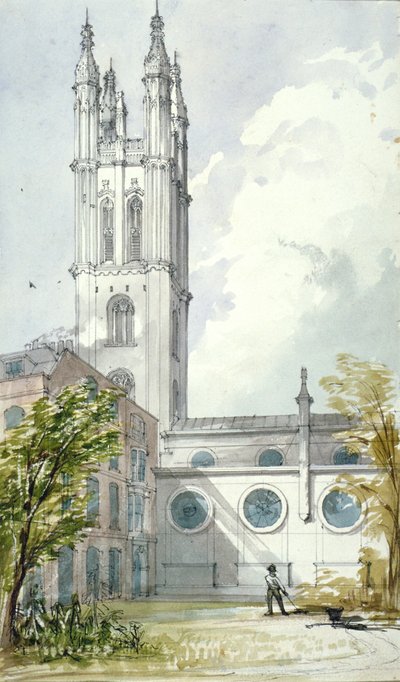 Kościół św. Michała, Cornhill, City of London, 1837 autorstwa Robert William Billings