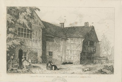 Dimsdale Old Hall: akwaforta, nd [?c 1870] autorstwa Robert William Buss