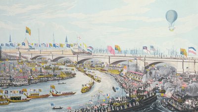 Otwarcie New London Bridge przez króla Wilhelma IV i królową Adelajdę, 1831 autorstwa Robert the Elder Havell