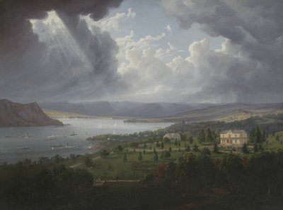Widok na rzekę Hudson z Tarrytown Heights autorstwa Robert the Younger Havell