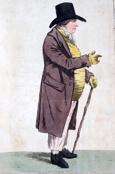 John Townsend, Bow Street Runner (kolorowa akwaforta) autorstwa Robert the younger Dighton