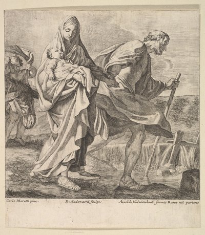 Ucieczka do Egiptu. autorstwa Robert van Audenaerde