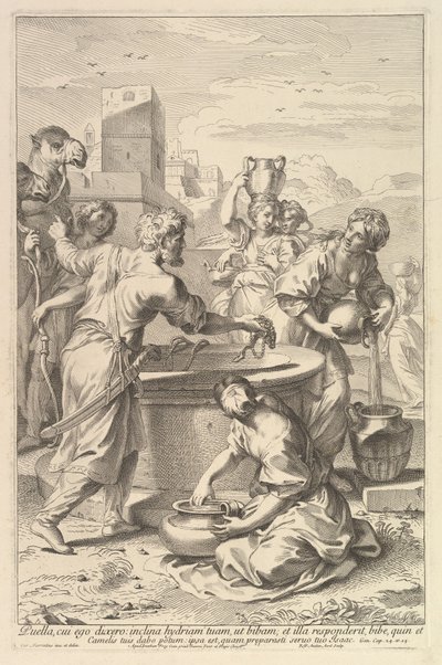 Rebeka i Eliezer. autorstwa Robert van Audenaerde