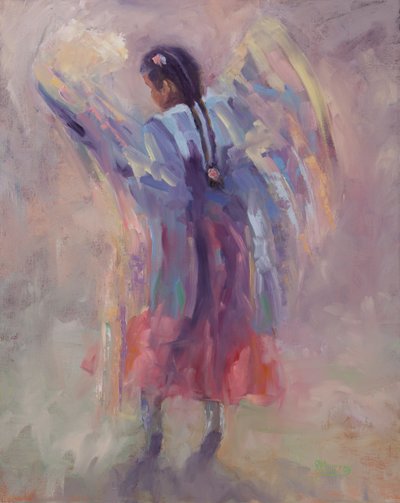 Angel Can Fly, 2015 (olej na płótnie) autorstwa Roberta Murray