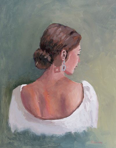 Anna, 2023 (olej na panelu) autorstwa Roberta Murray