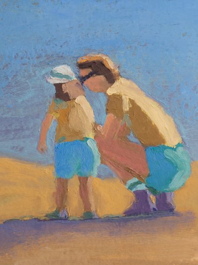 Matchy Match, 2023 (olej na papierze) autorstwa Roberta Murray