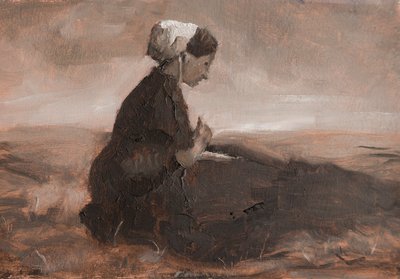 Mending The Nets, 2023 (olej na papierze) autorstwa Roberta Murray