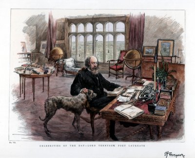 Alfred Lord Tennyson 1809-1892, poeta laureat, 1884. autorstwa Roberts