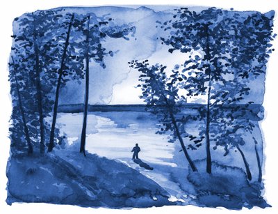 Niebieski Las, Jezioro, Samotność autorstwa RodMacIver