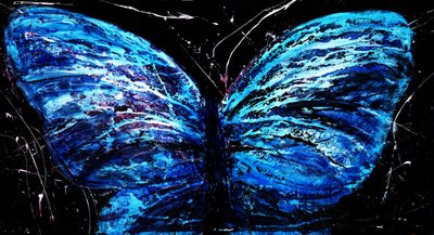 Żywy niebieski motyl autorstwa RodMacIver