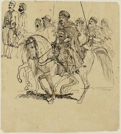 Jeźdźcy arabscy autorstwa Rodolphe Bresdin
